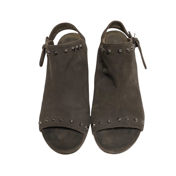 Stuart Weitzman suede studded accents sling back sandals size 9 #SW06989 - Picture 3 of 6